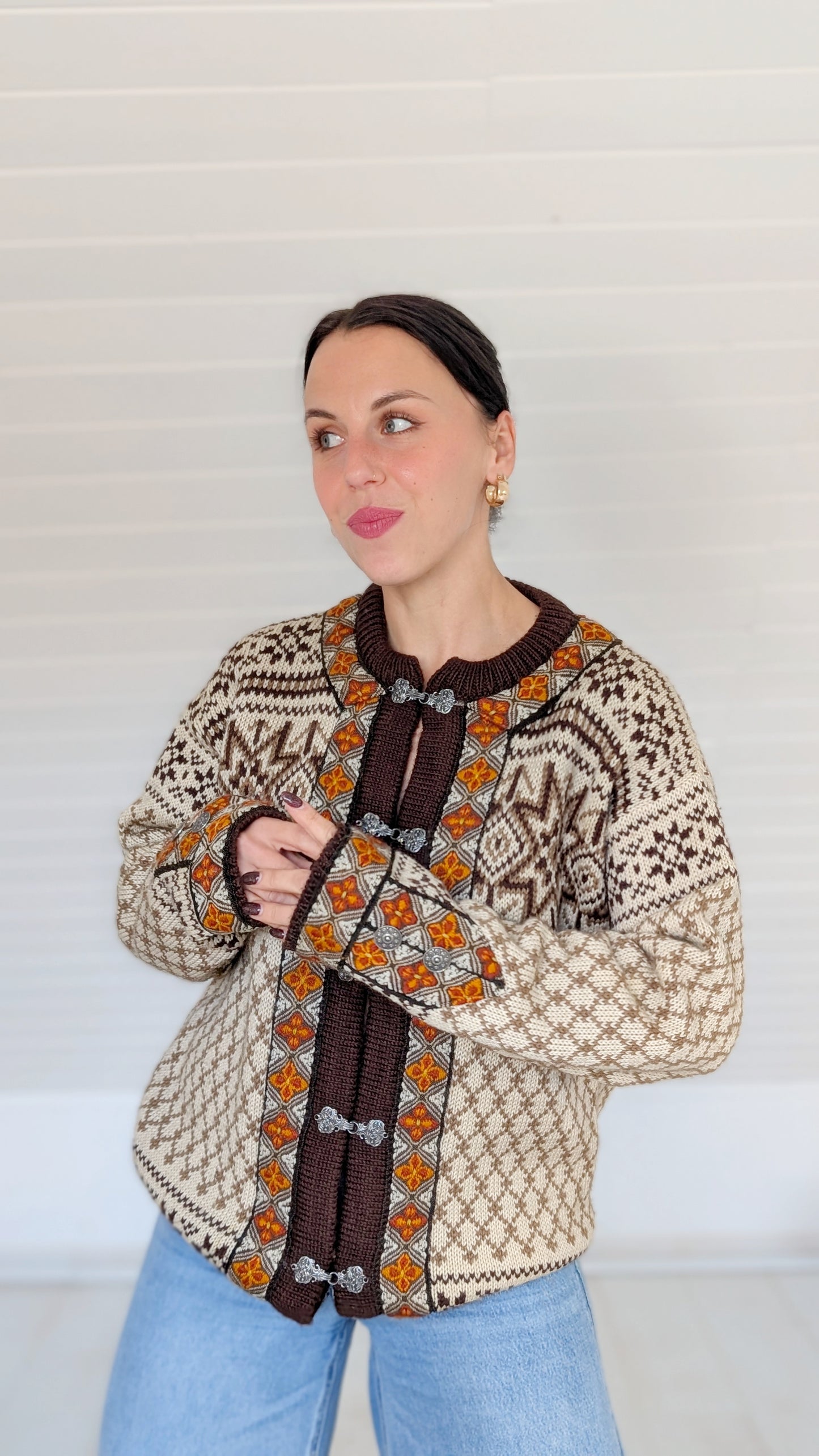 Cardigan norvégien pure laine T40-42