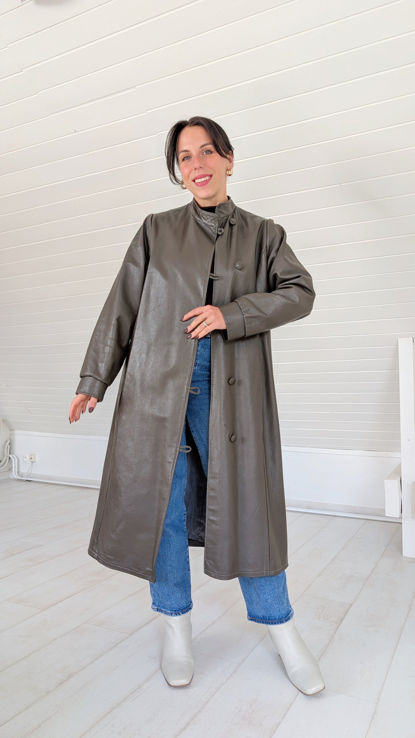 Manteau cuir 80s 40