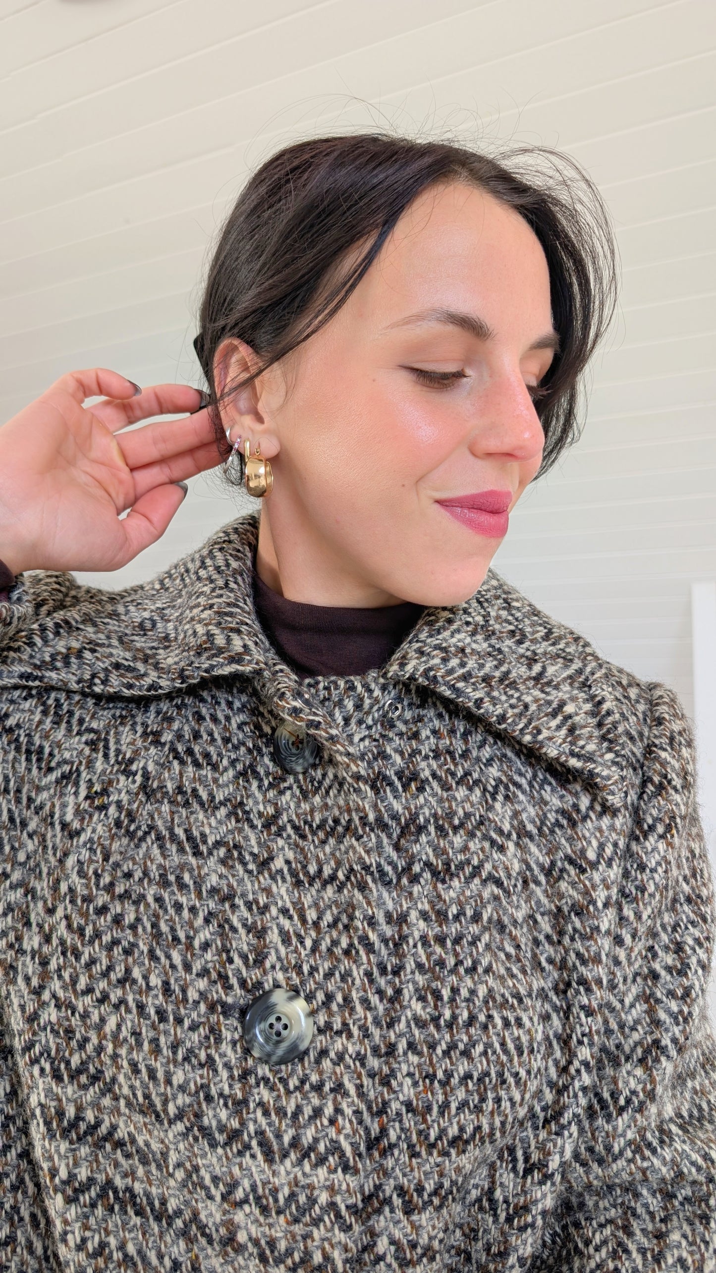 Manteau 60s tweed irlandais T36-38