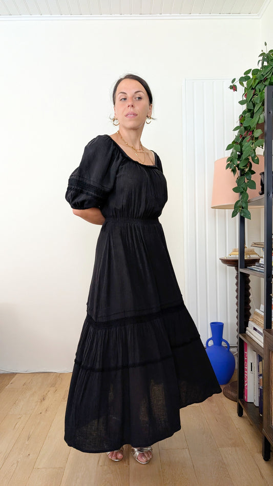 Robe 70s gaze de coton T38