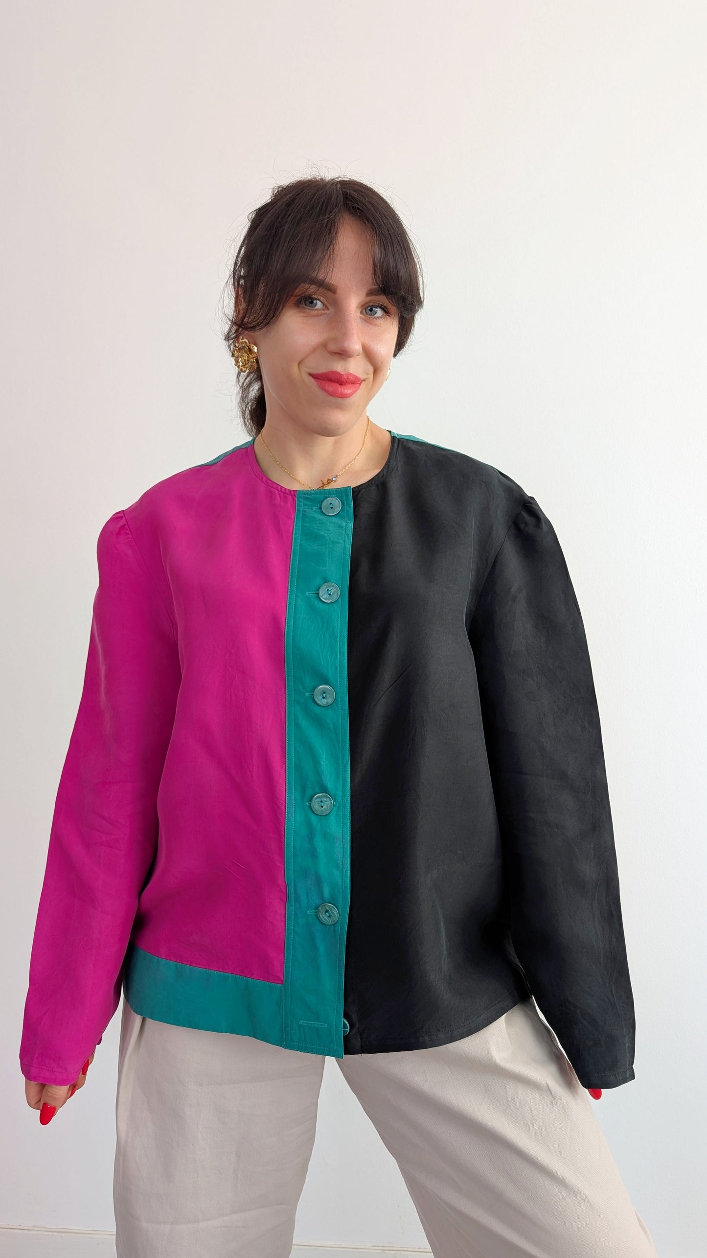 Blouse soie 1980 taille 42-44