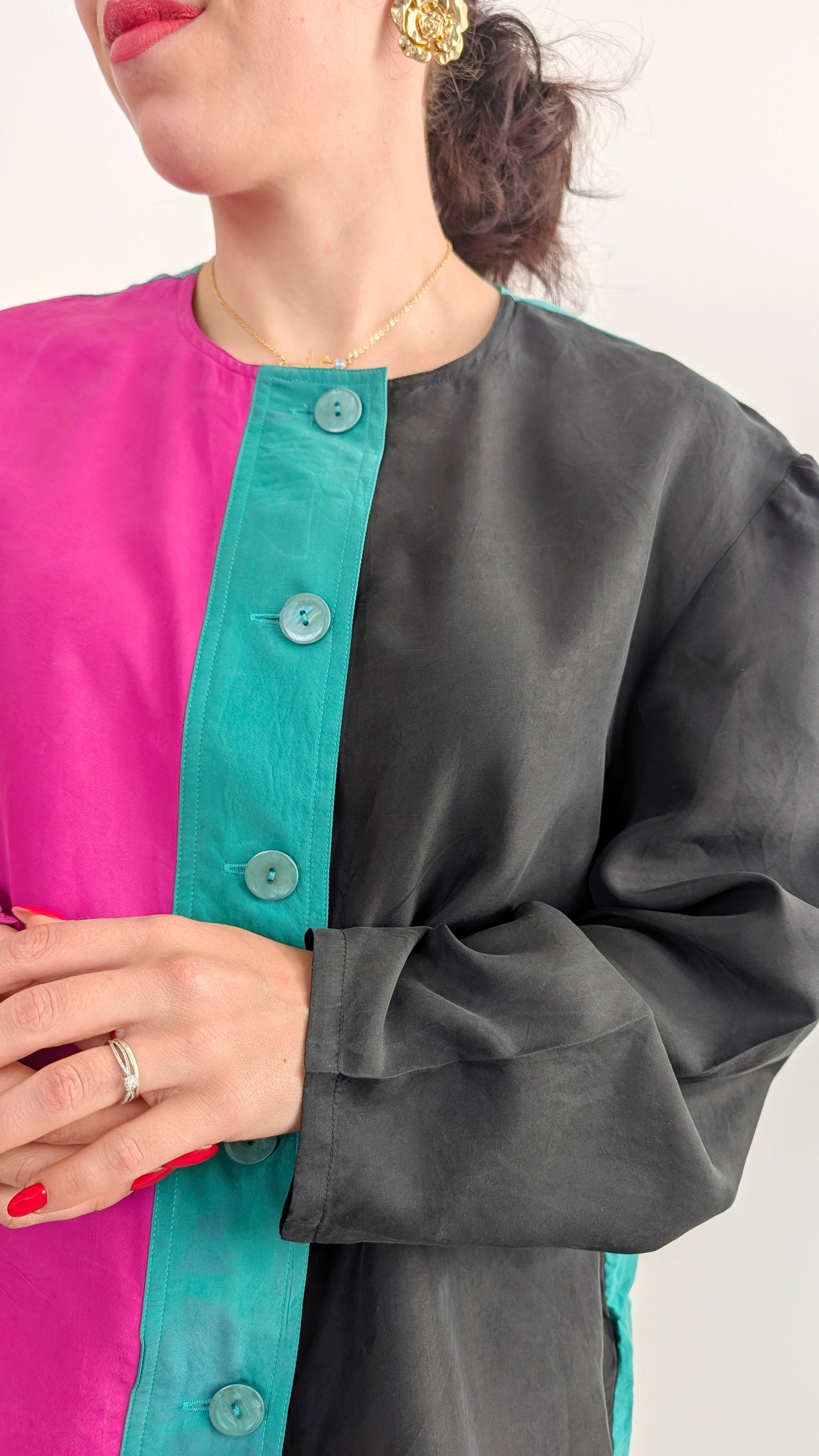 Blouse soie 1980 taille 42-44