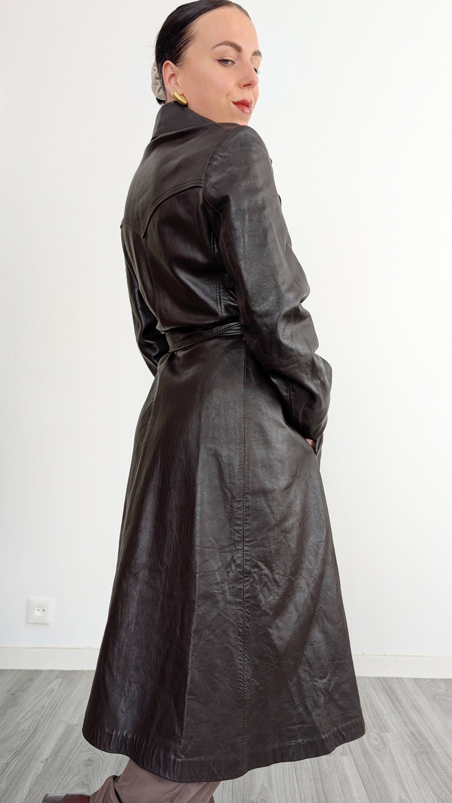 Trench cuir taille 36-38