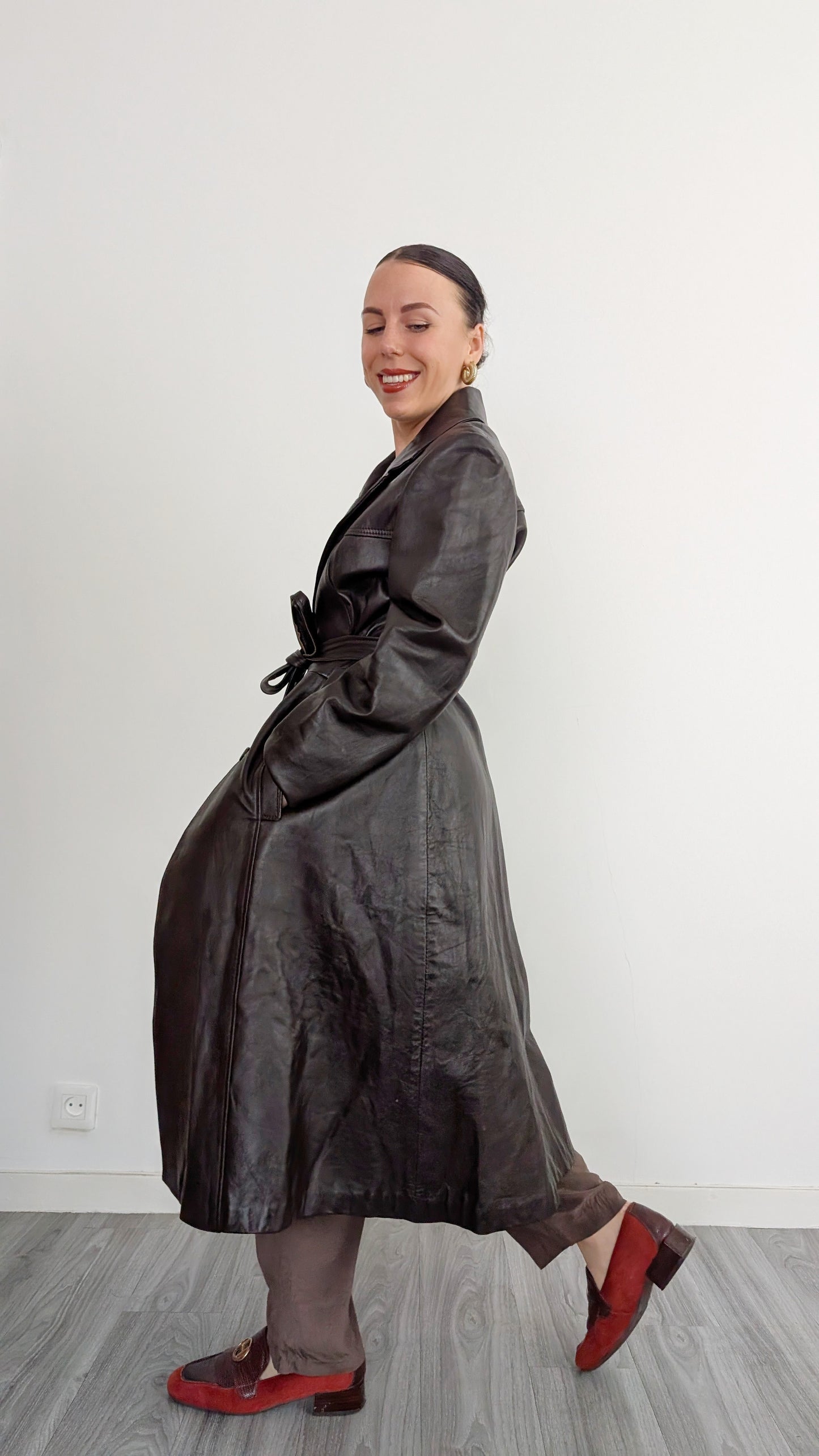 Trench cuir taille 36-38