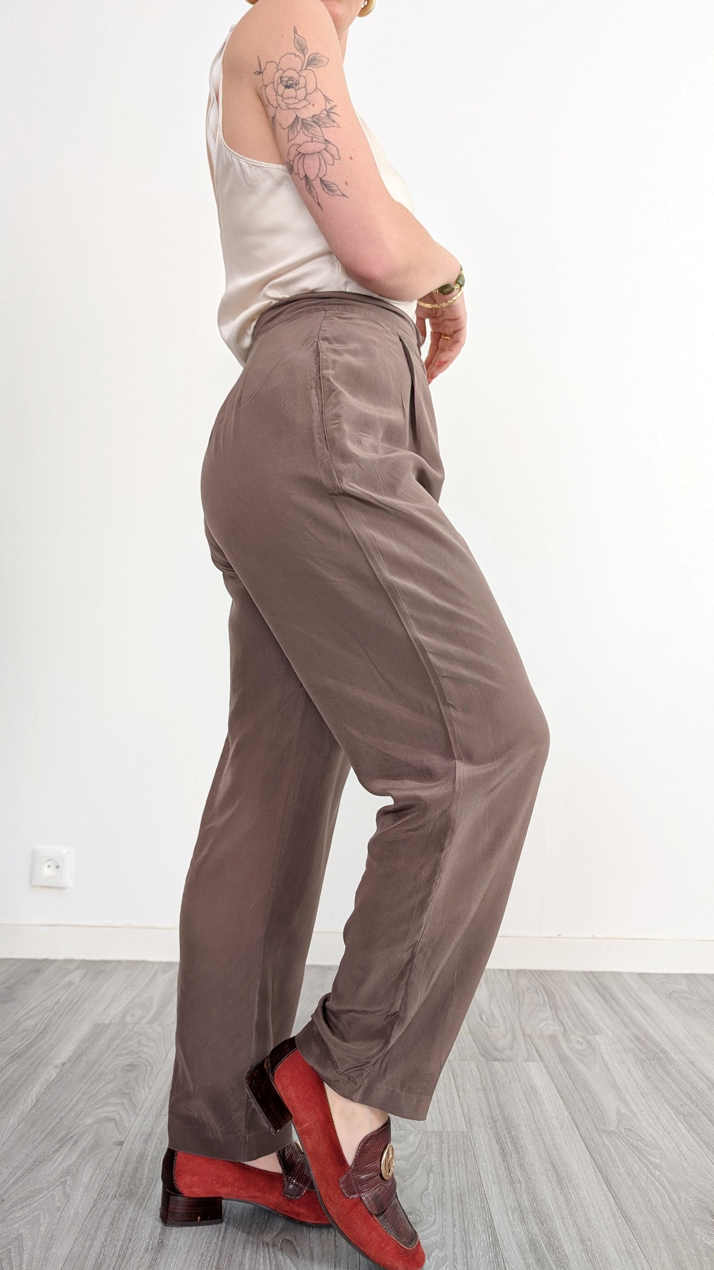 Pantalon soie taille 34-36