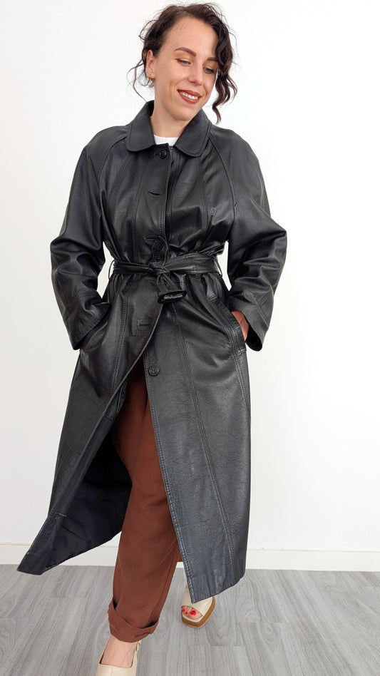 Trench en cuir taille 40
