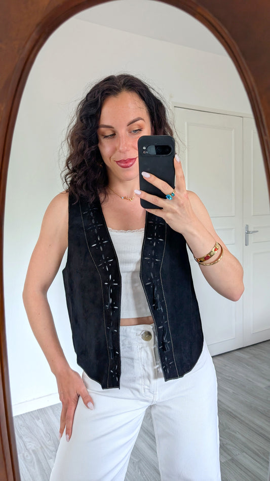 Veste en daim taille 40