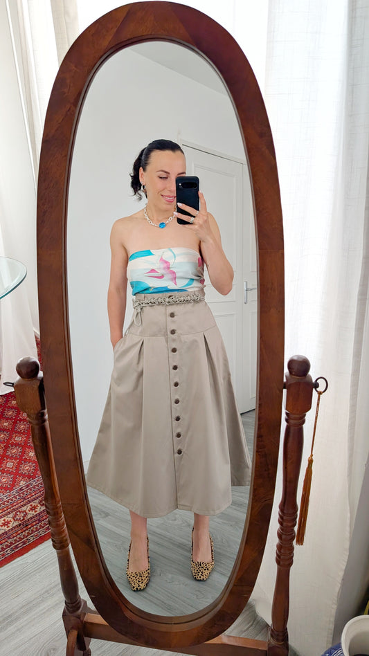 Jupe safari coton taille 40