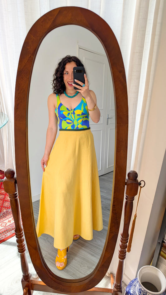 Jupe maxi en lin taille 36