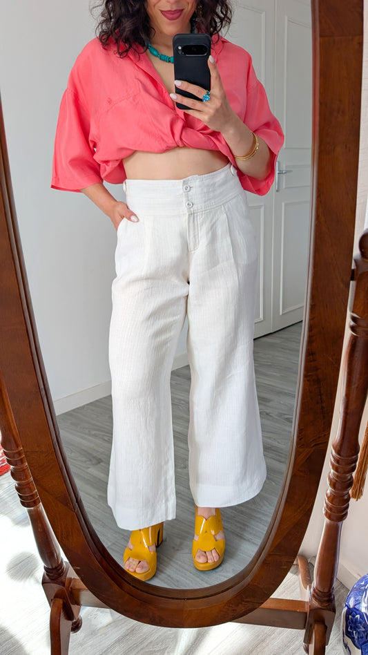 Pantalon lin taille 38