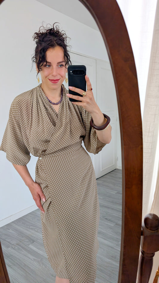 Robe drapée soie Max Mara taille 34-36-38