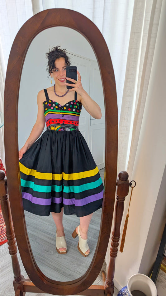 Robe 1980 coton taille 36-38