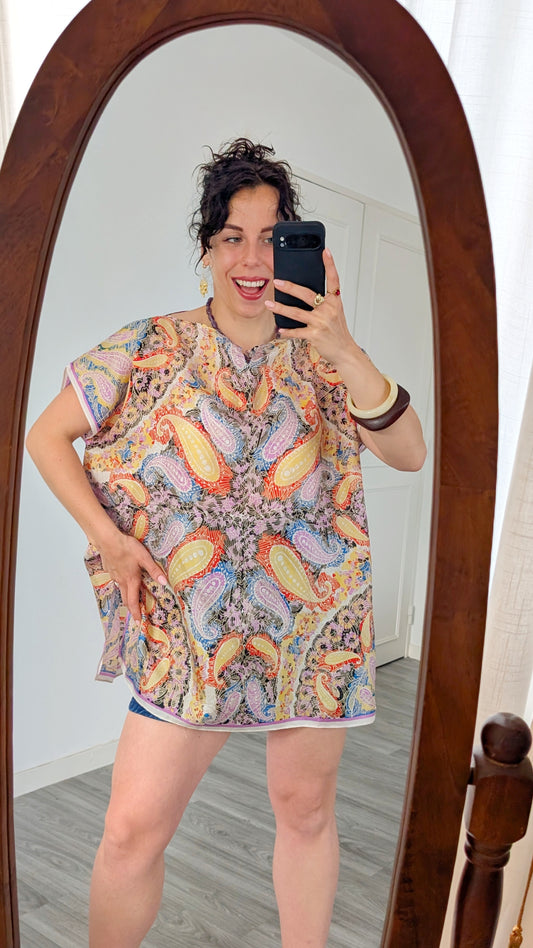 Blouse ample 70s soie