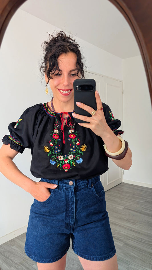 Blouse hongroise 1970 taille du 34 au 42