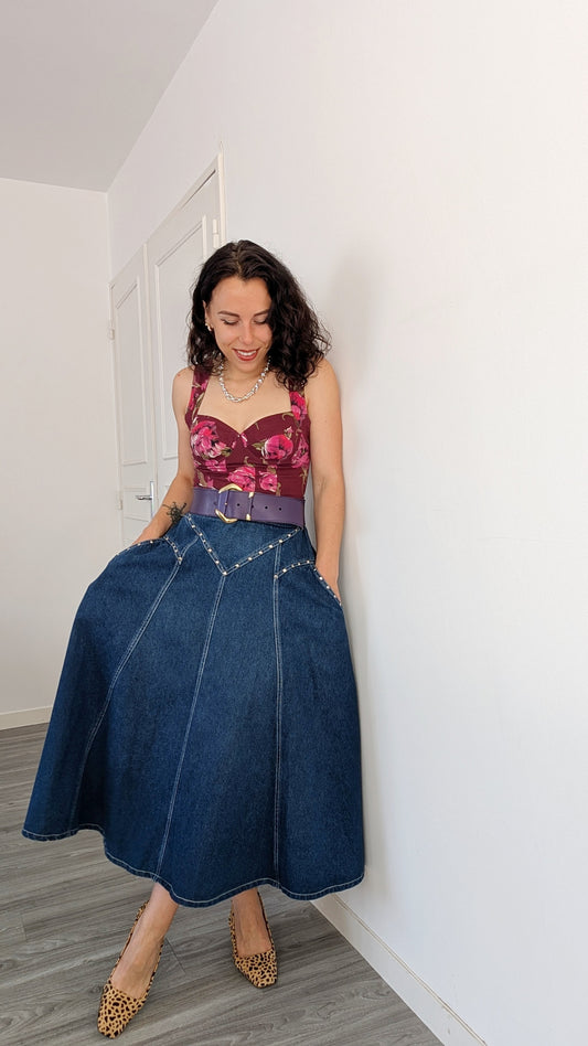 Jupe midi denim T42