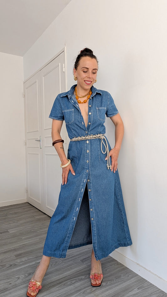 Robe coton denim T38