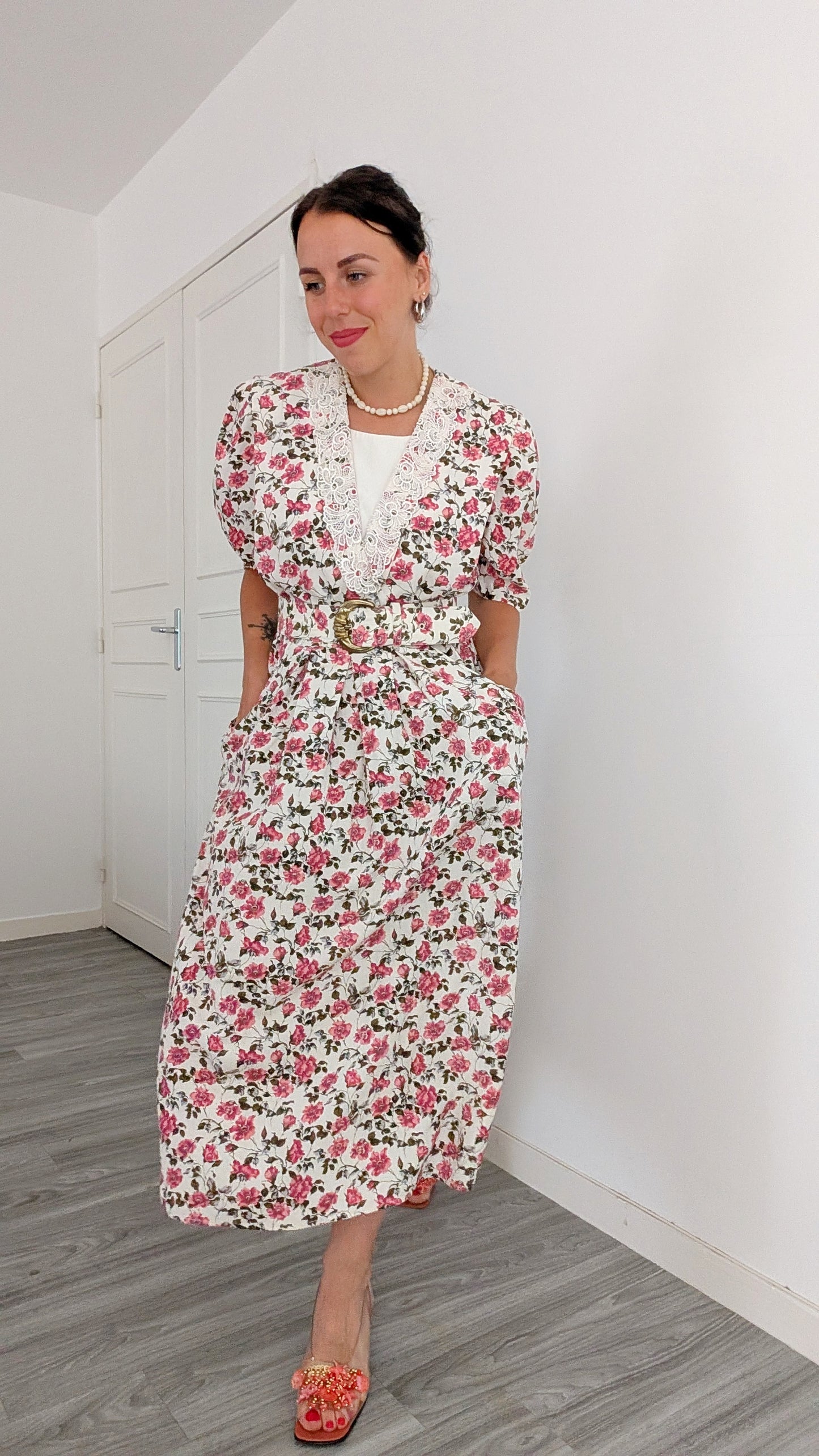 Robe fleurie 80s T40-42