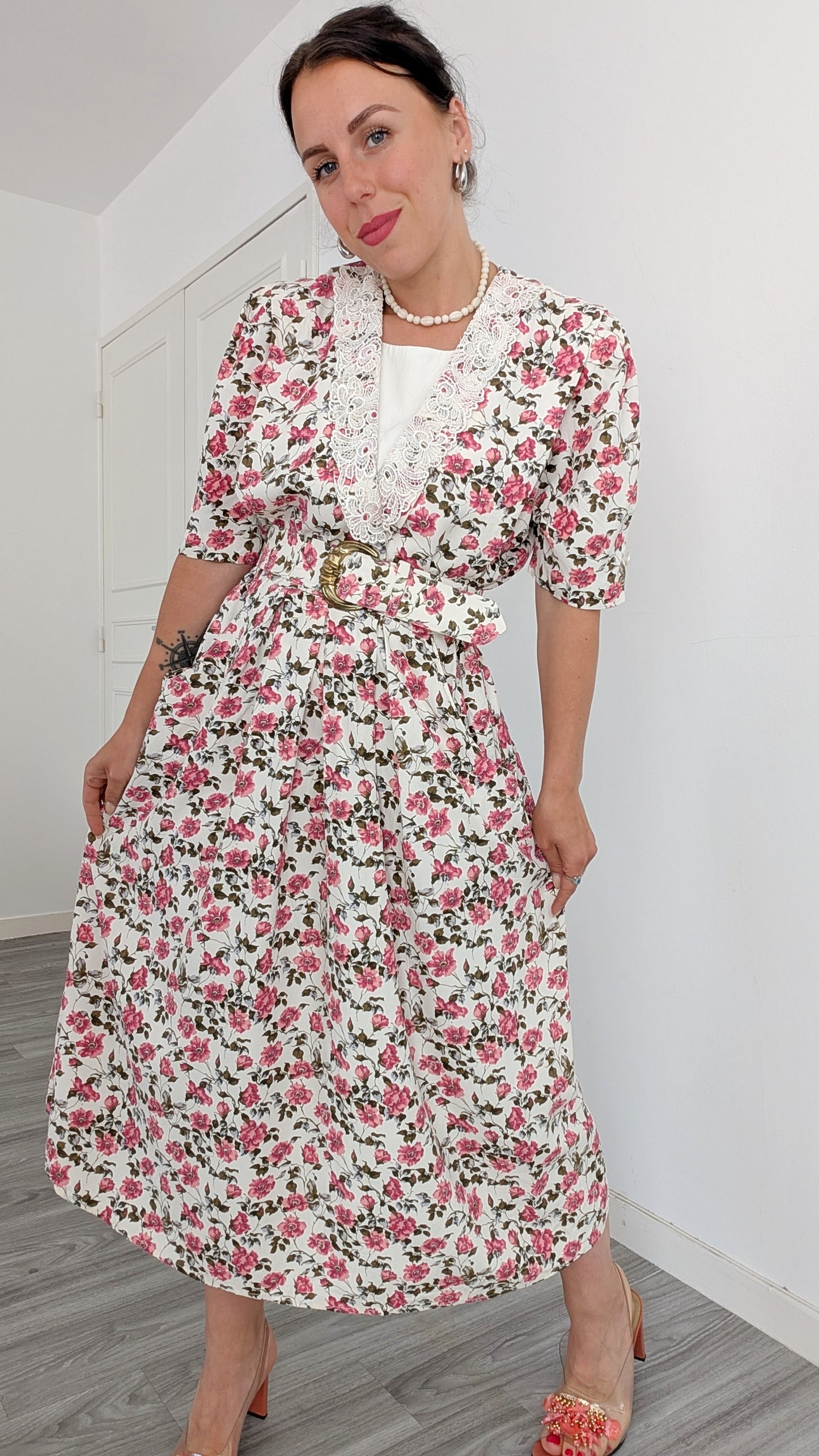 Robe fleurie 80s T40-42