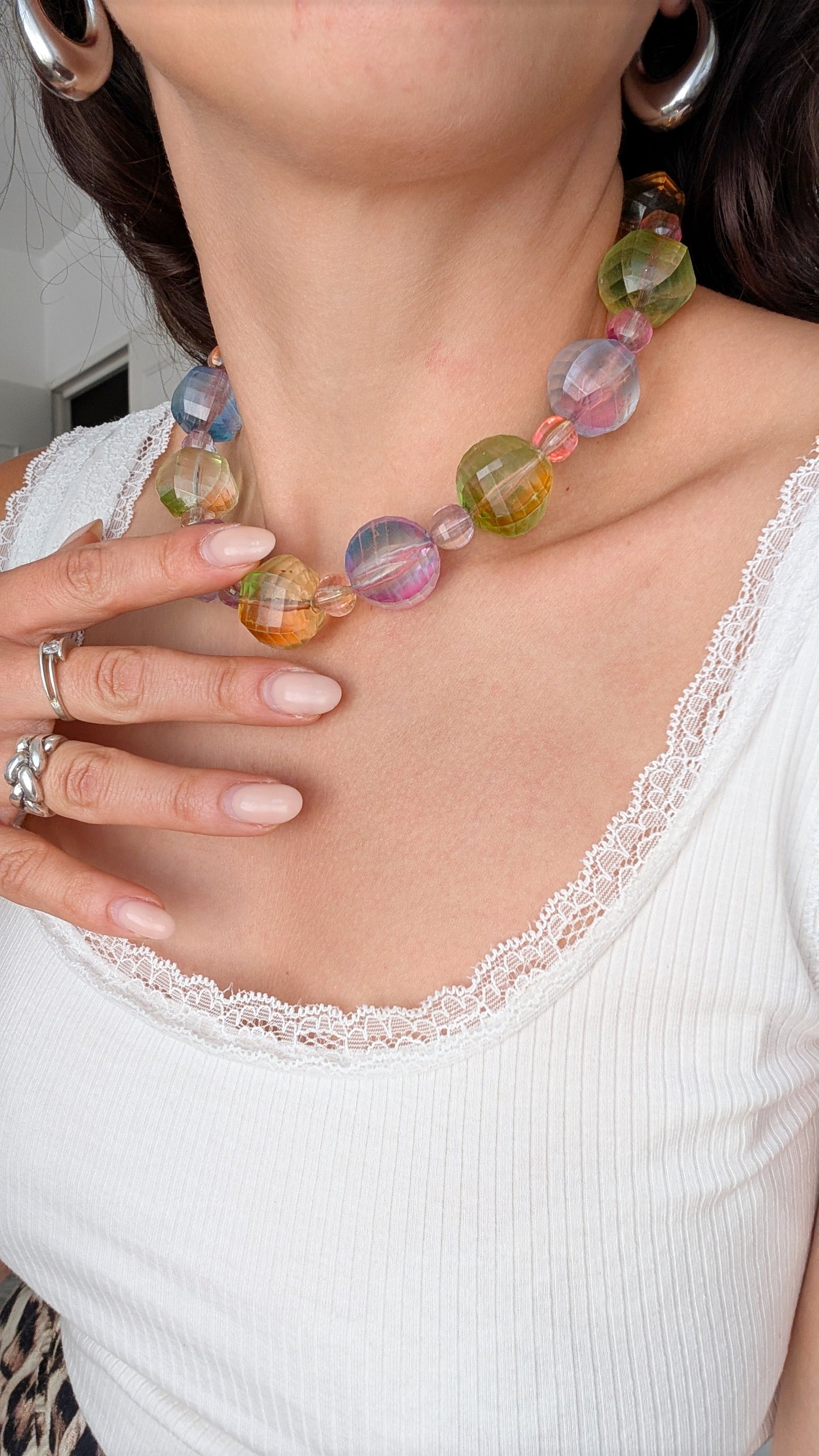 Collier perles 1950