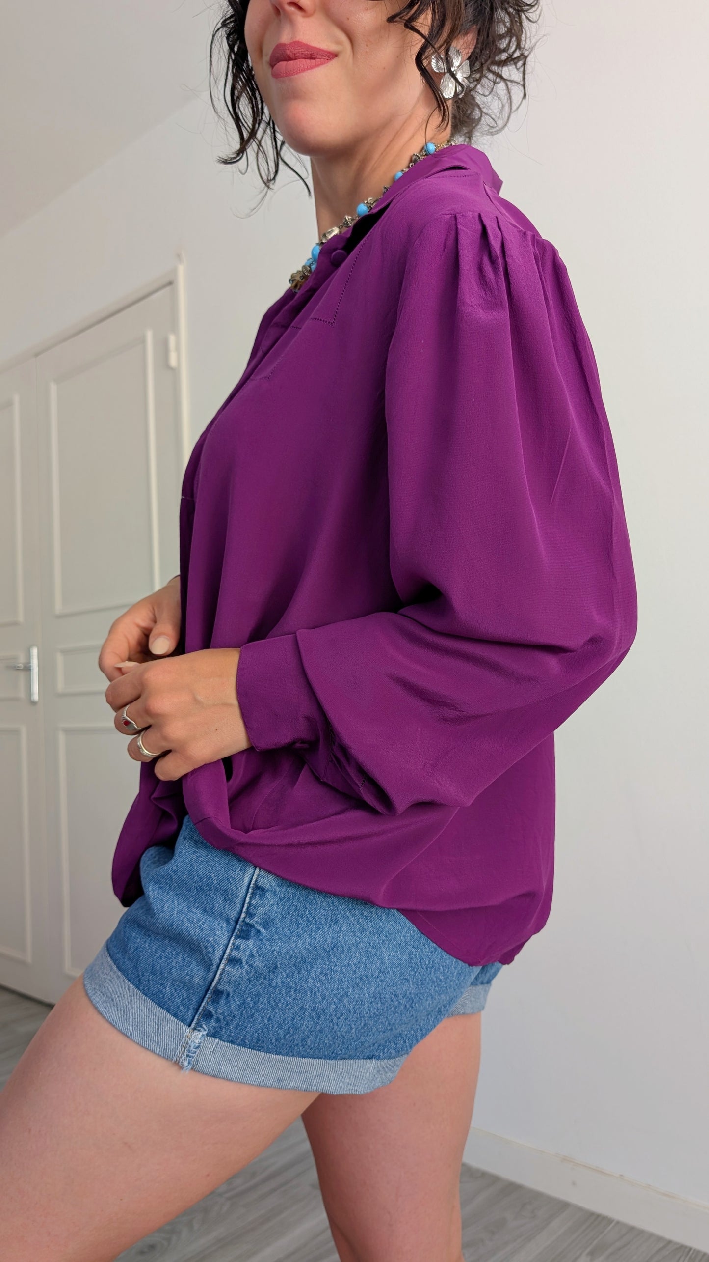 Blouse soie 80s T40-42