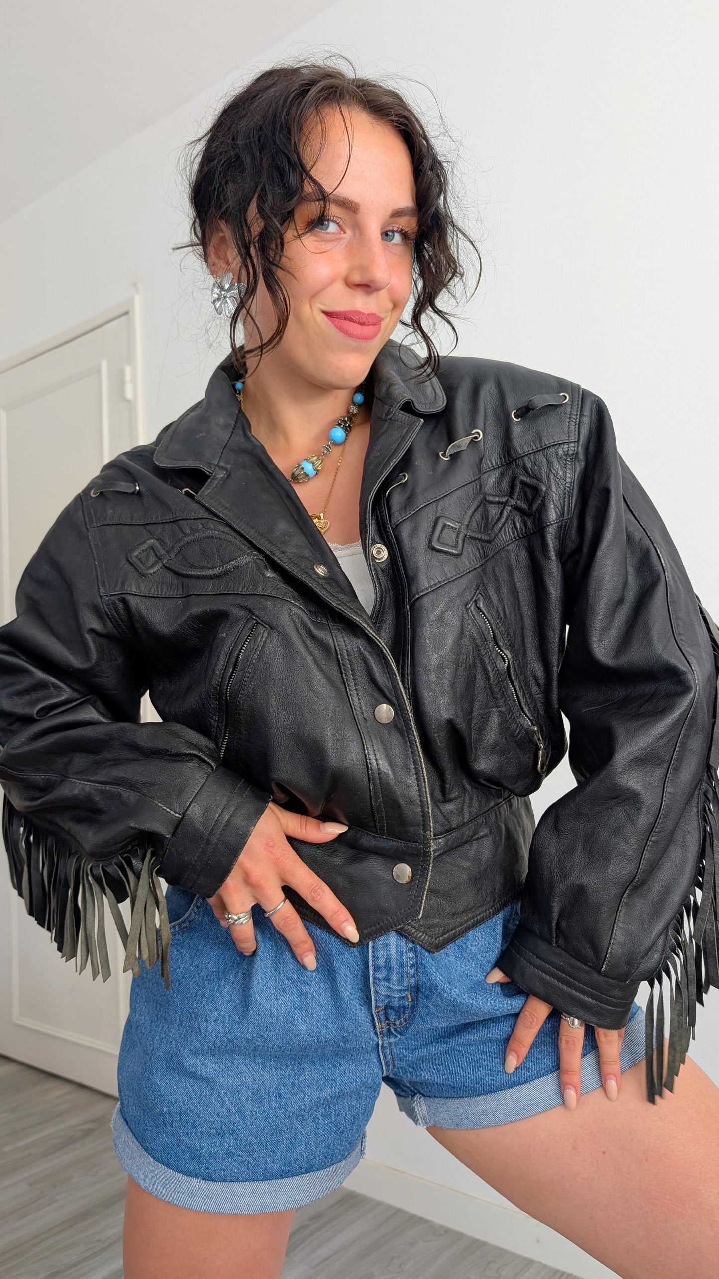 Perfecto cuir 100% fleur d’agneau T40-42
