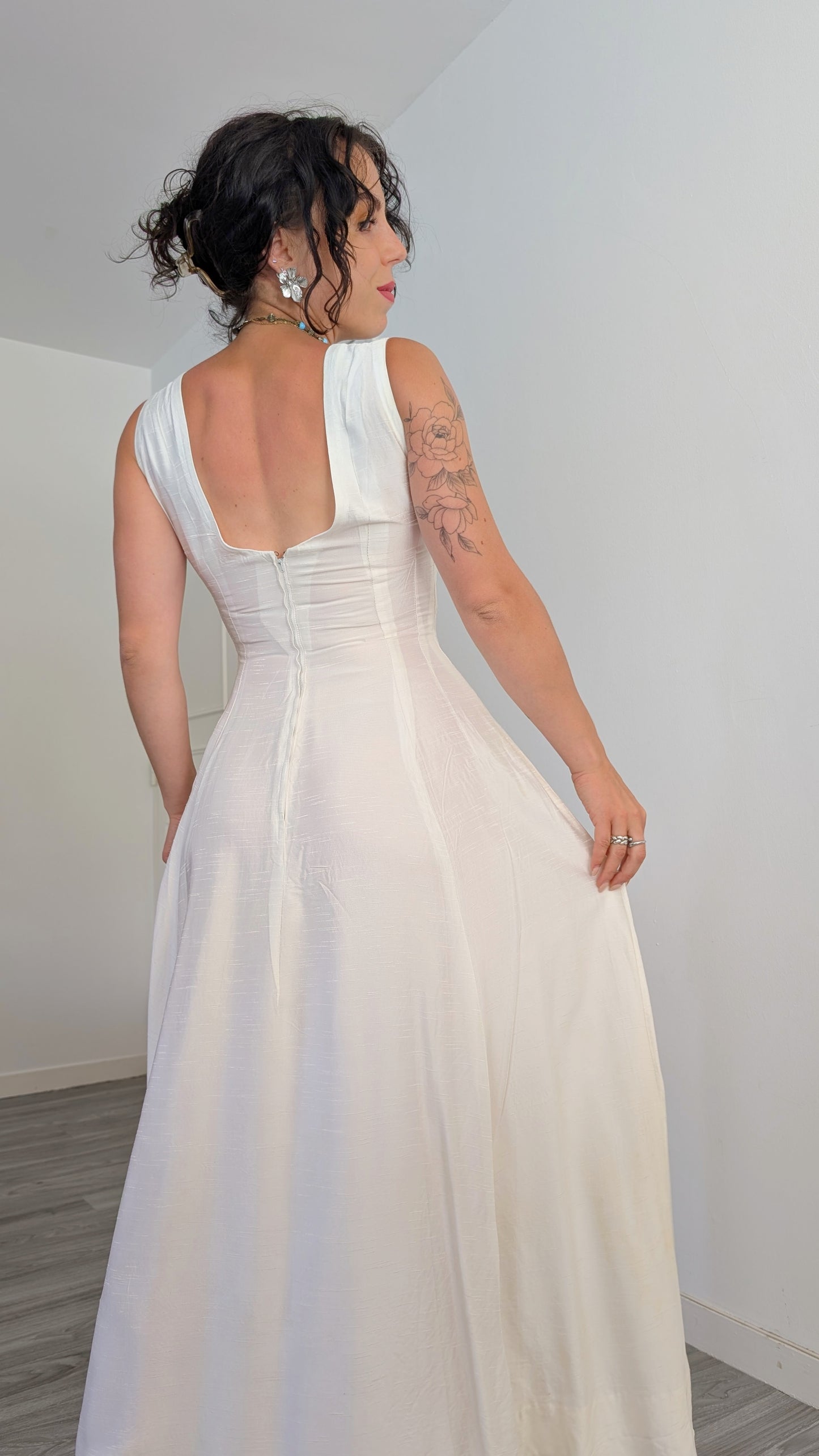 Robe ancienne soie sauvage T36