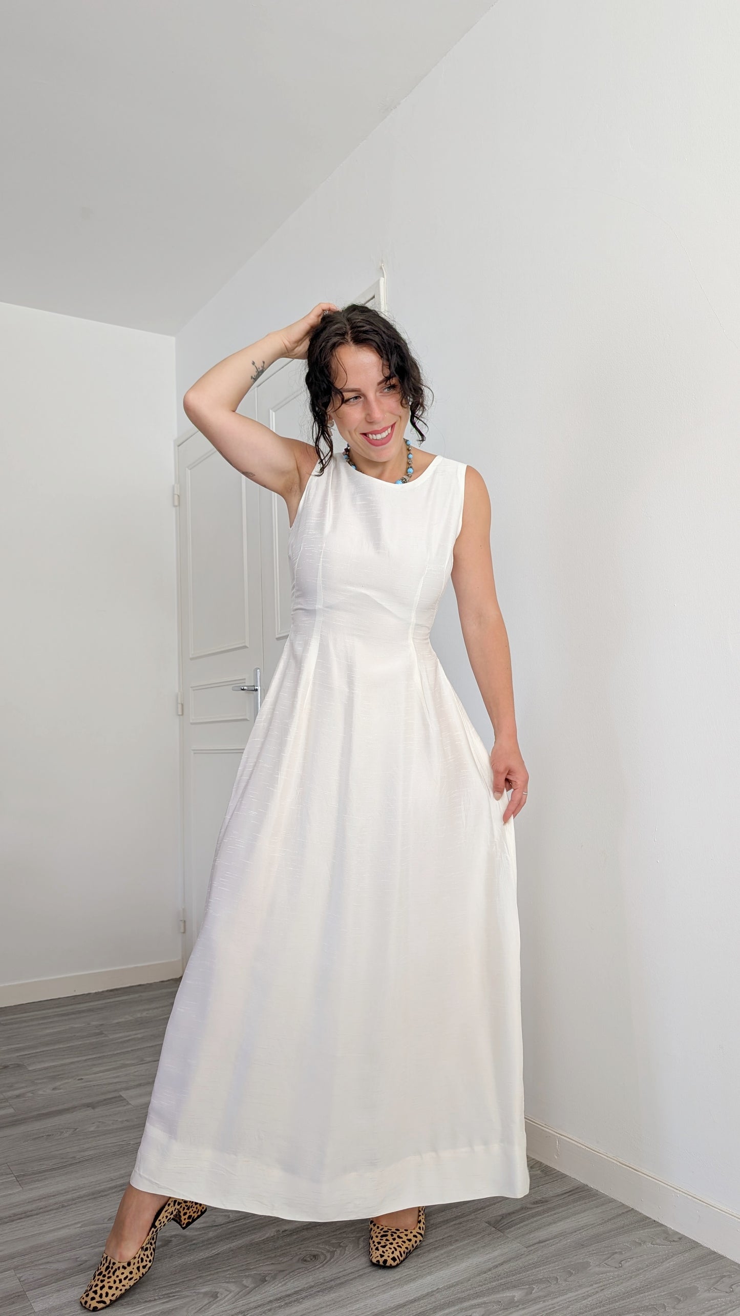 Robe ancienne soie sauvage T36