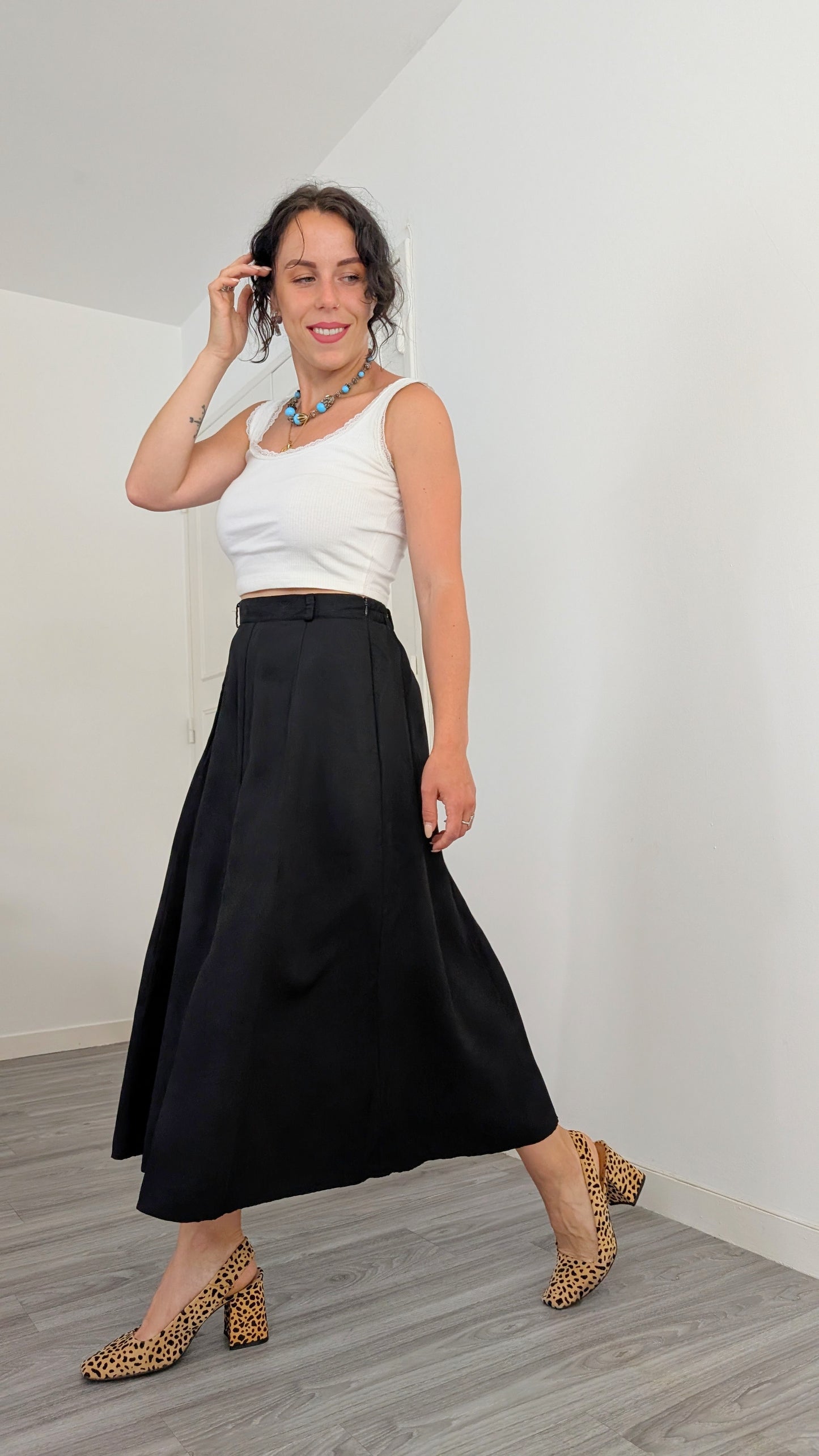 Jupe midi coton T36