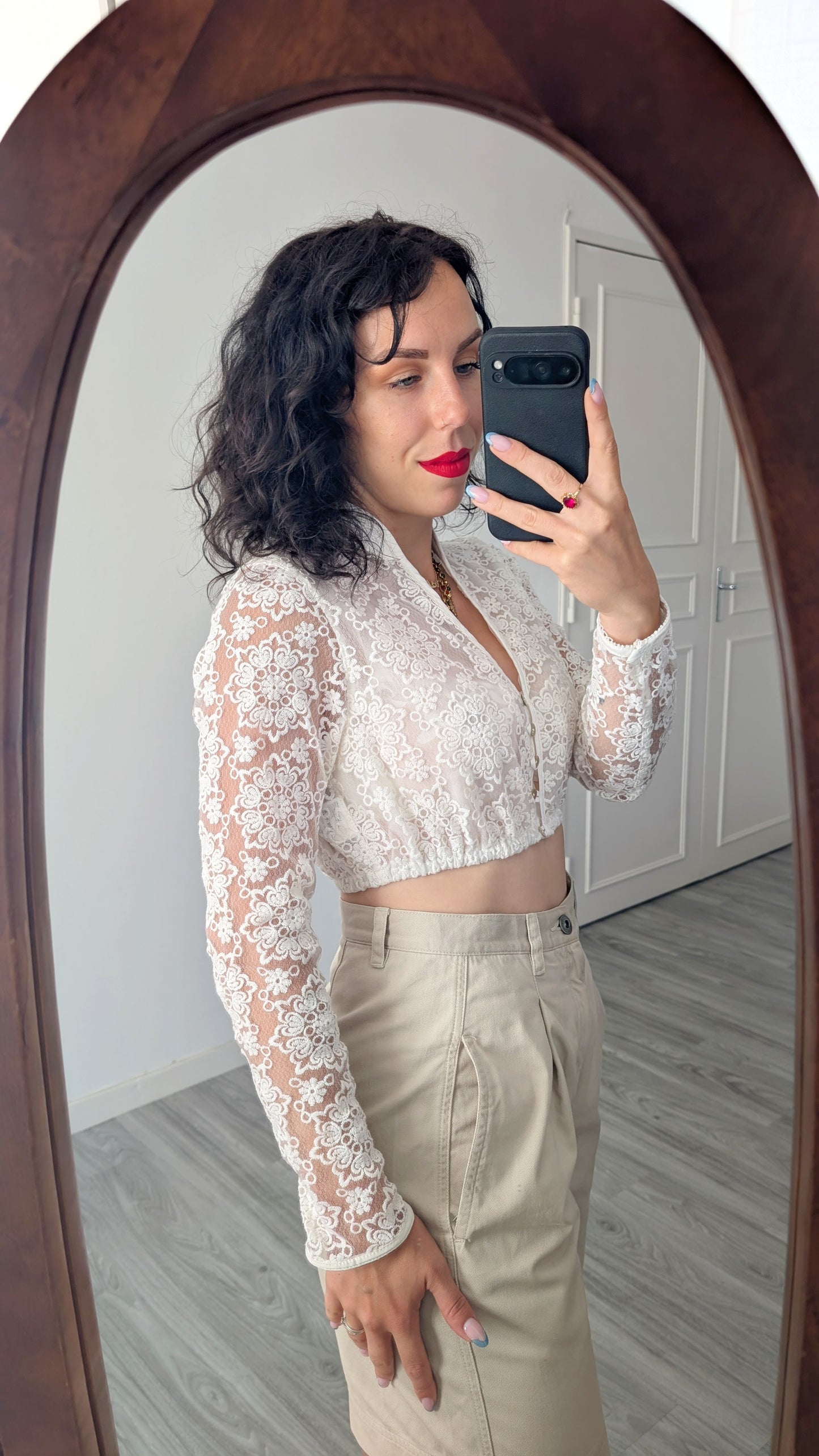 Blouse courte coton T36