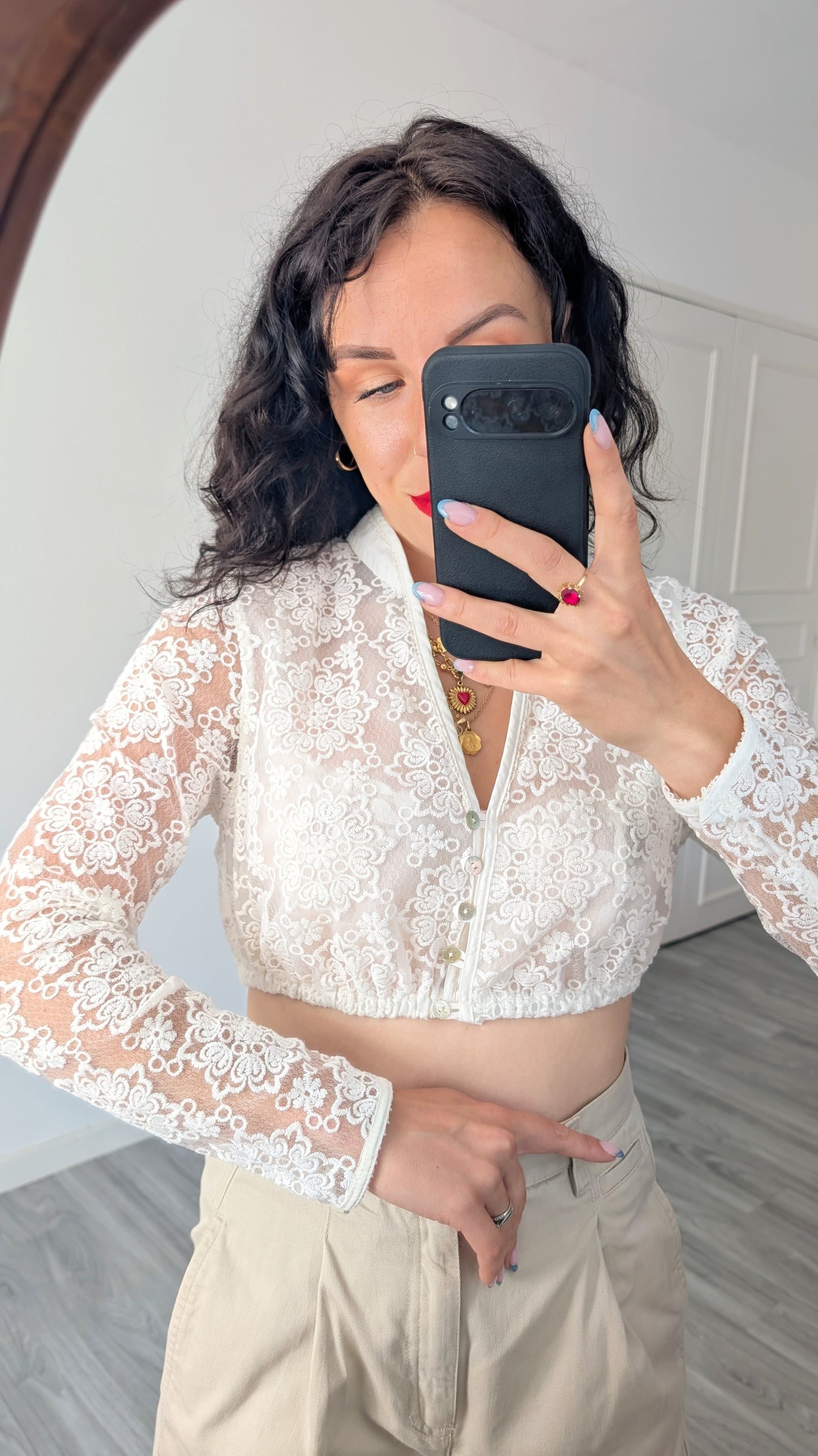 Blouse courte coton T36
