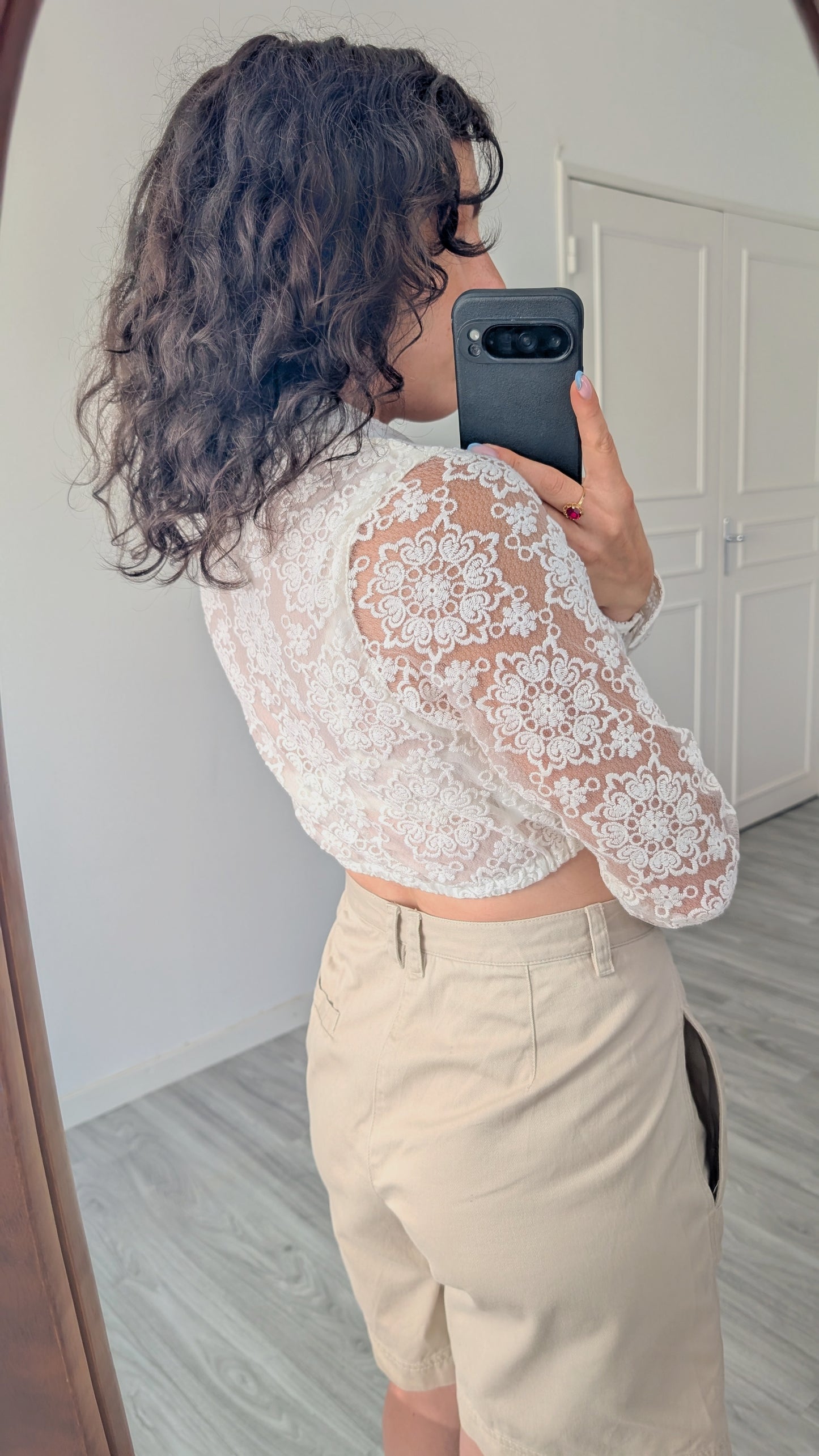 Blouse courte coton T36