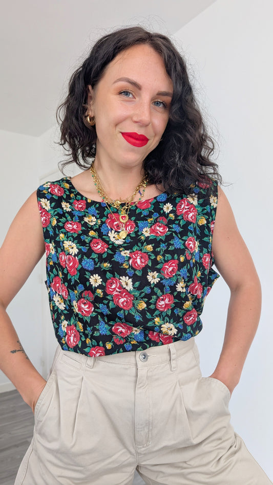 Blouse fleurie viscose T42-44