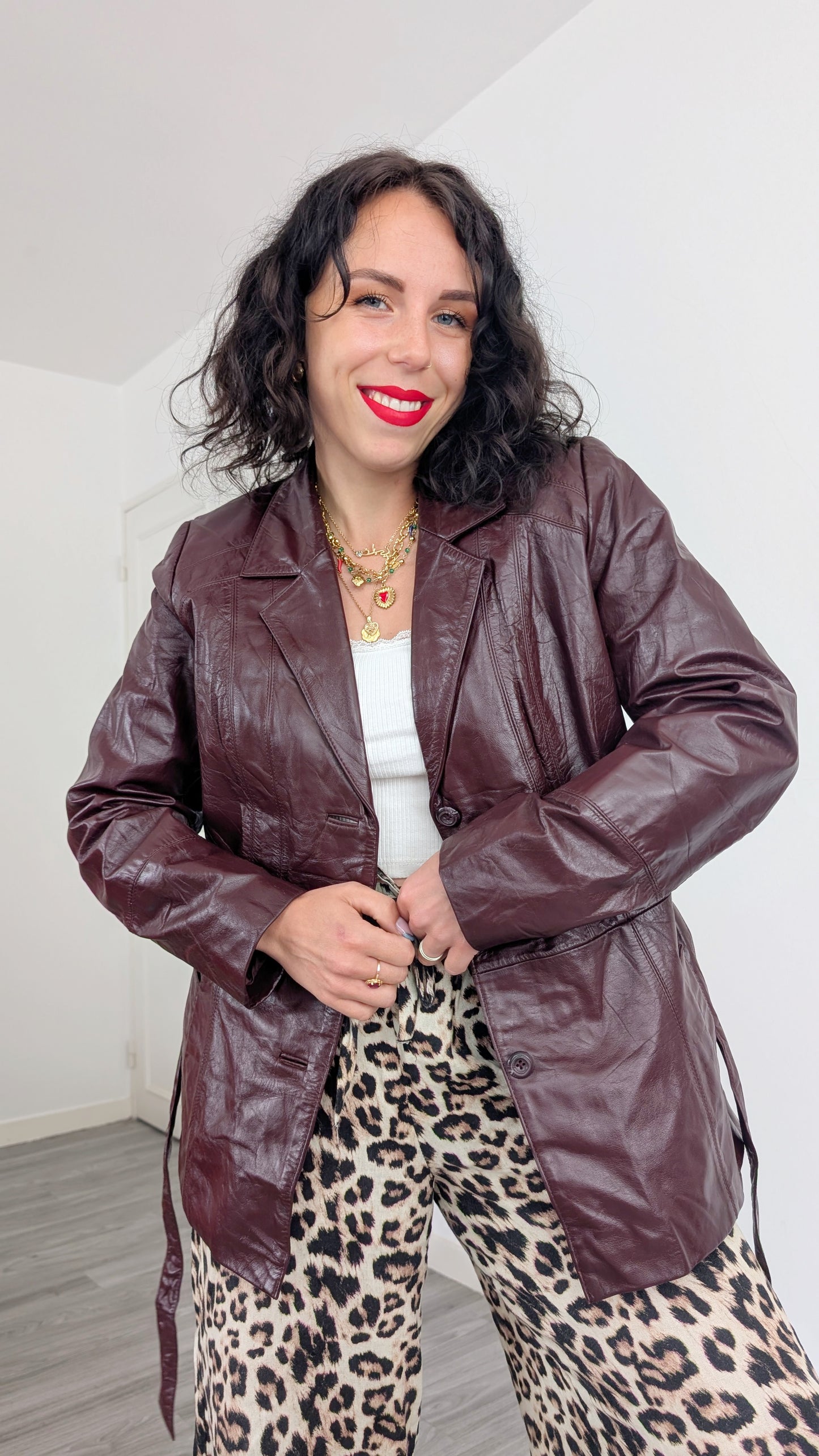 Trench cuir 1970 T38-40