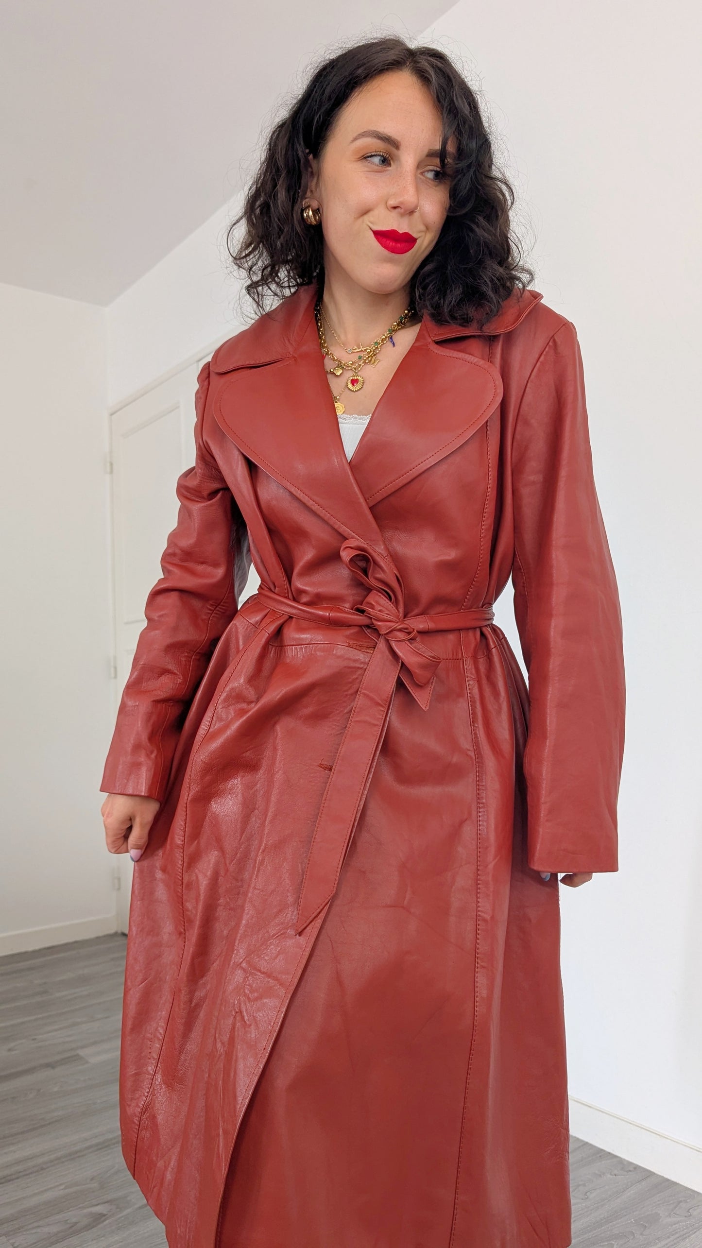Trench cuir 1960 T40-42