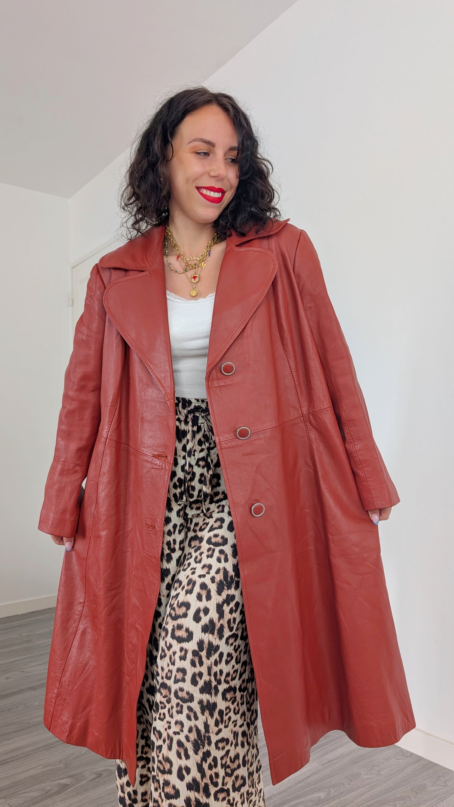 Trench cuir 1960 T40-42