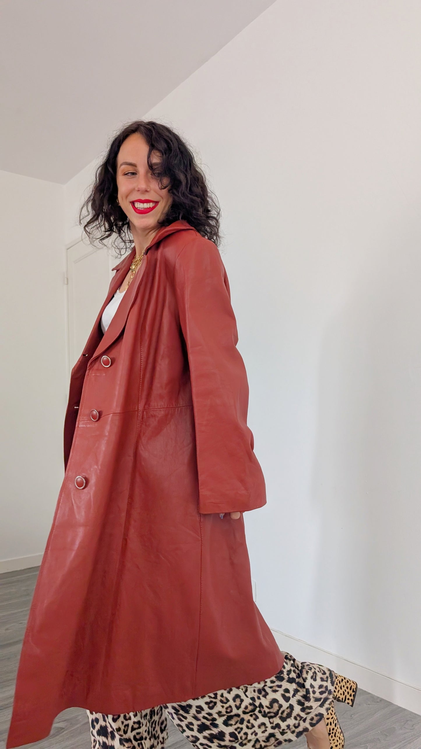 Trench cuir 1960 T40-42