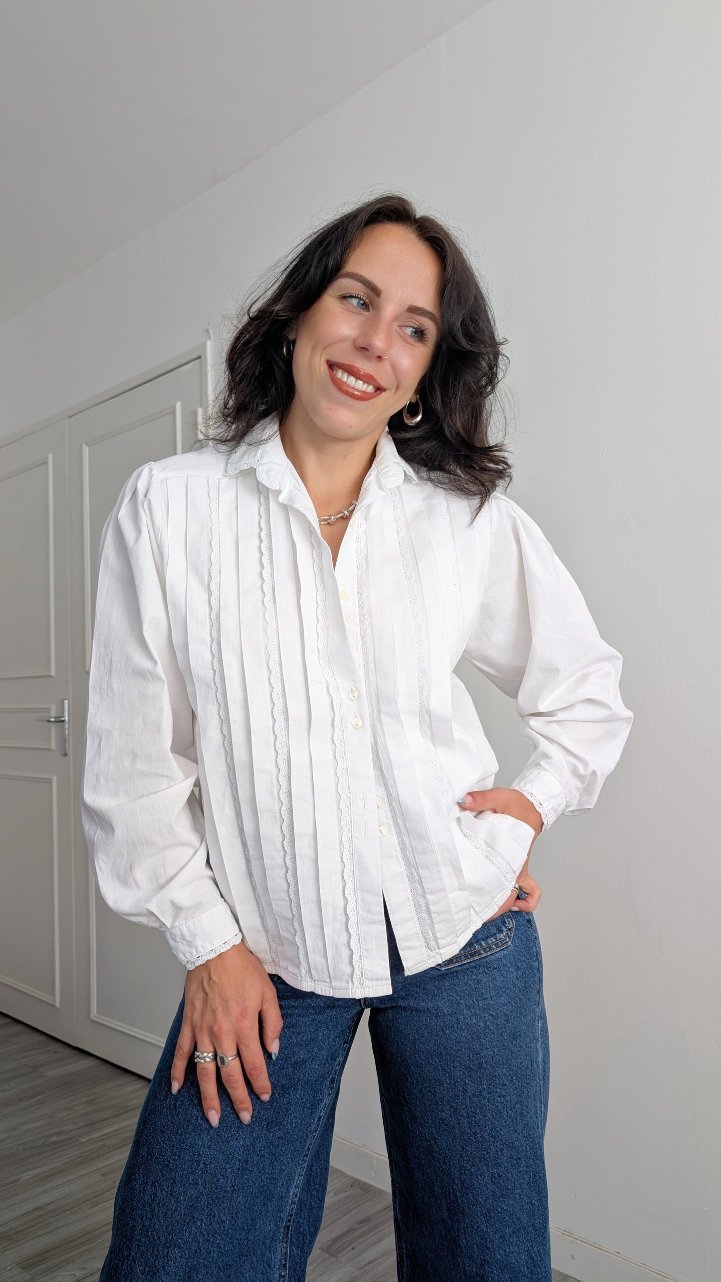 Blouse broderies coton T38-40