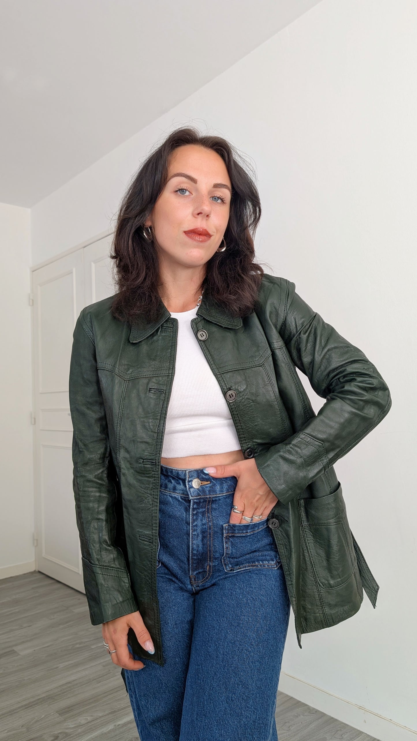 Trench cuir 70s T36-38
