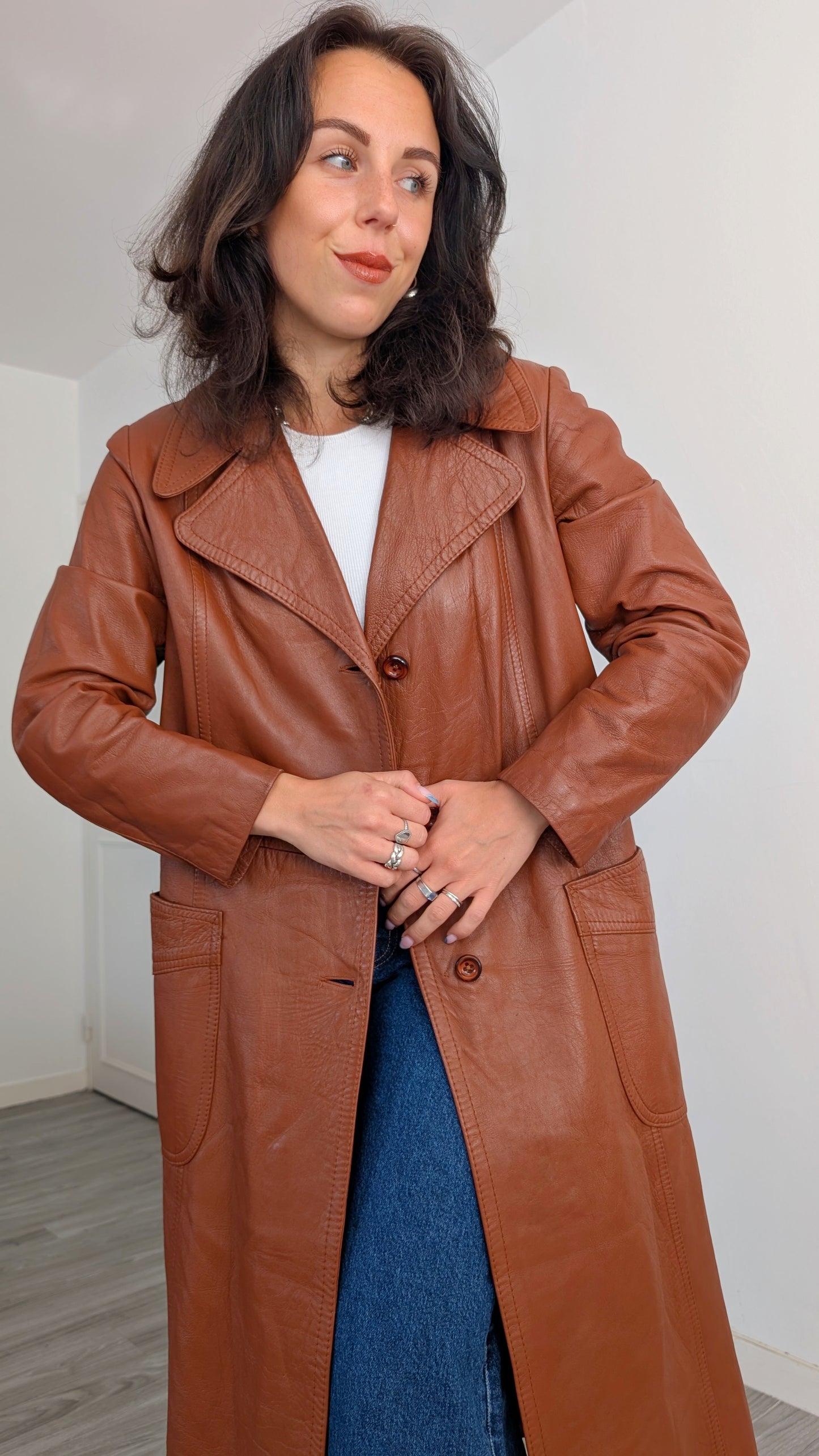 Trench cuir 1960 T40-42