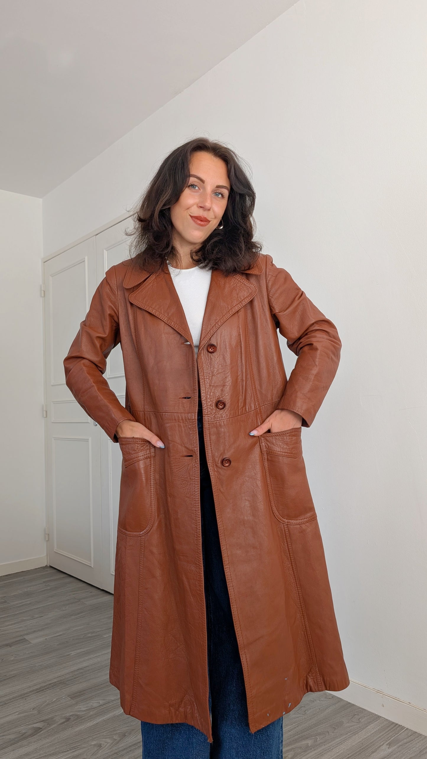 Trench cuir 1960 T40-42