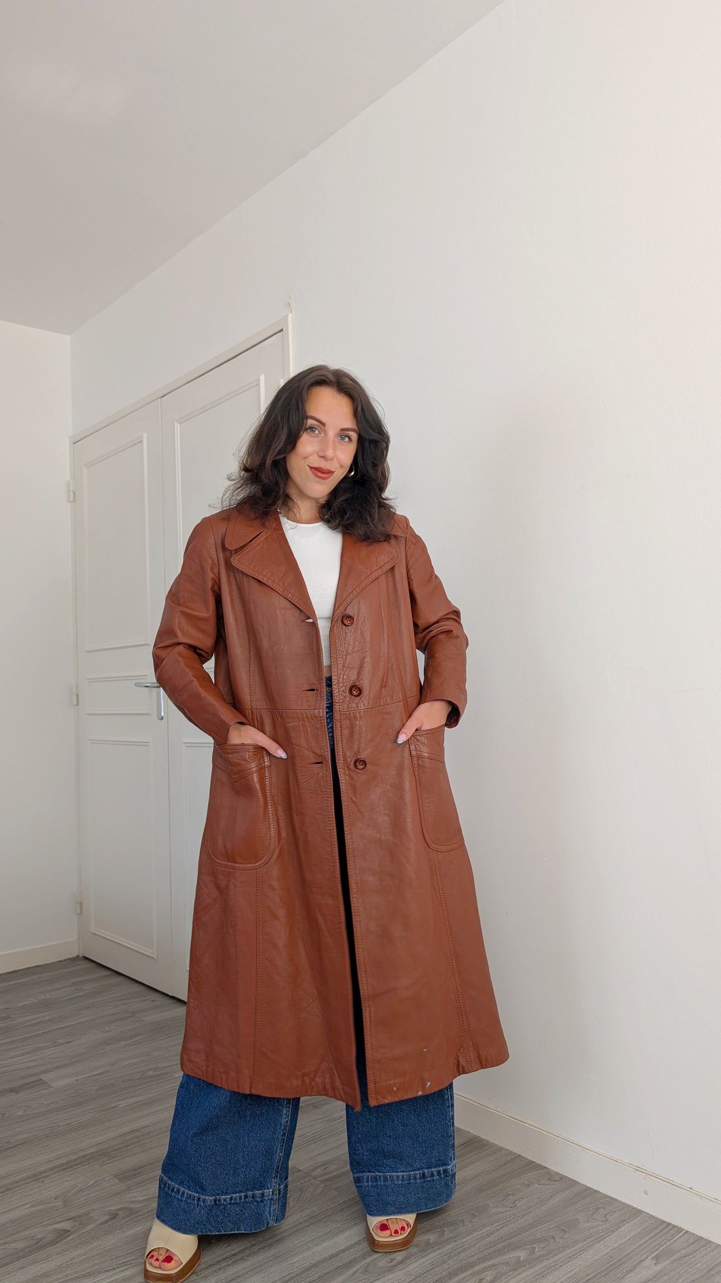Trench cuir 1960 T40-42