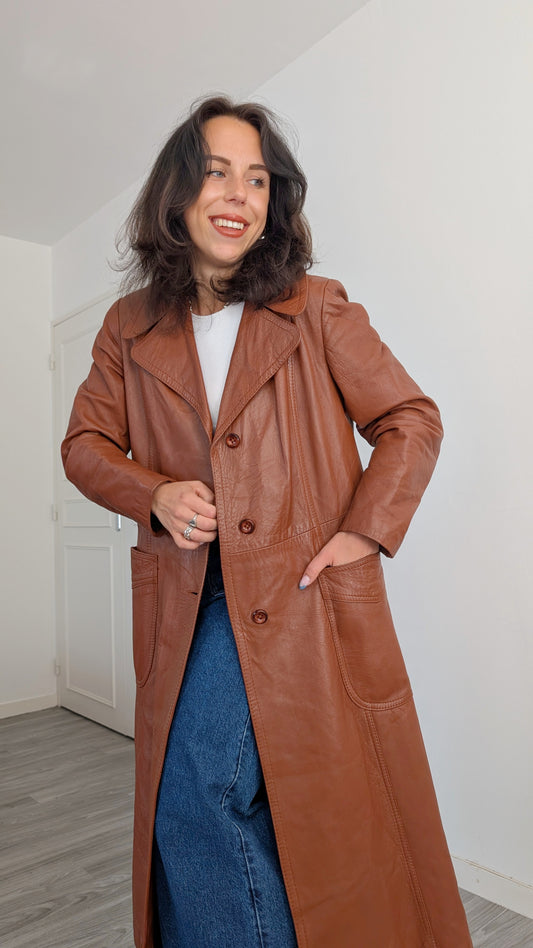 Trench cuir 1960 T40-42