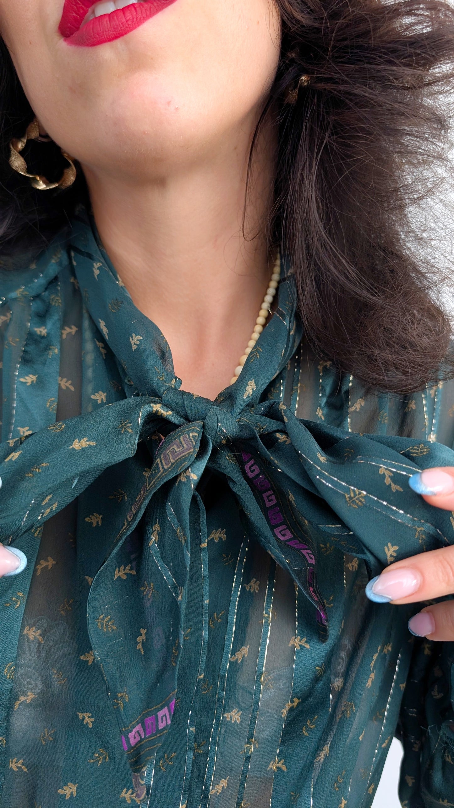 Blouse 80s soie T36