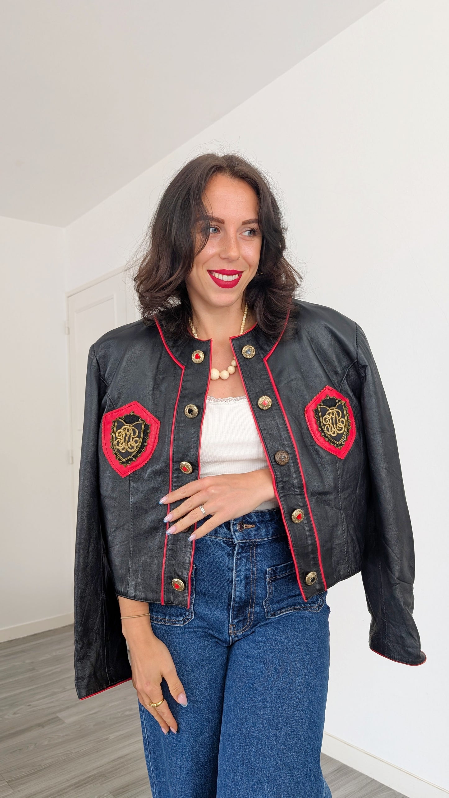 Blouson cuir 1980 T40