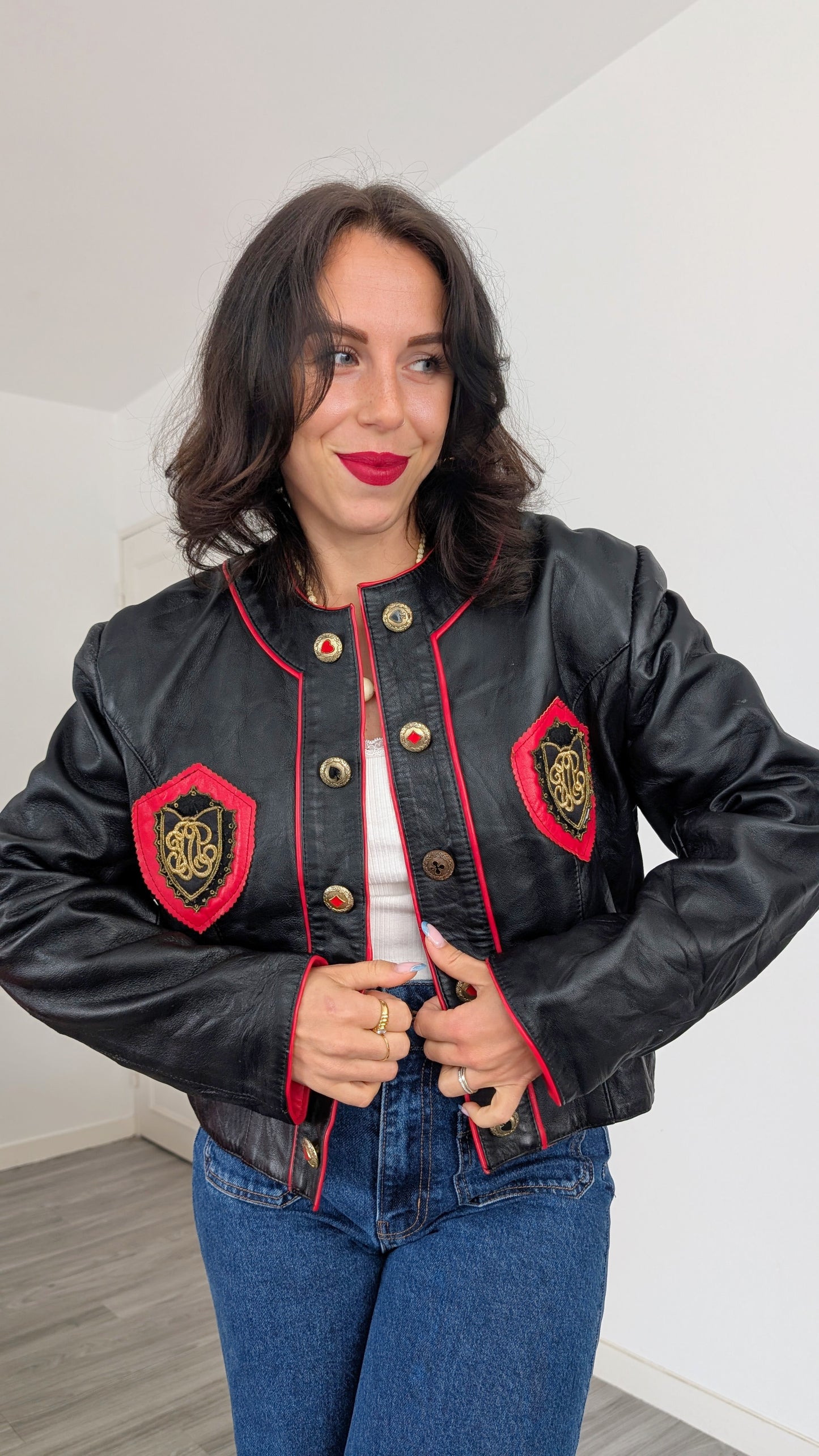 Blouson cuir 1980 T40