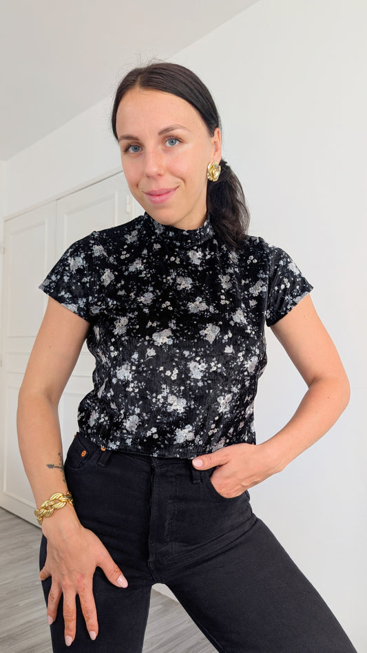 Top velours de coton T36-38