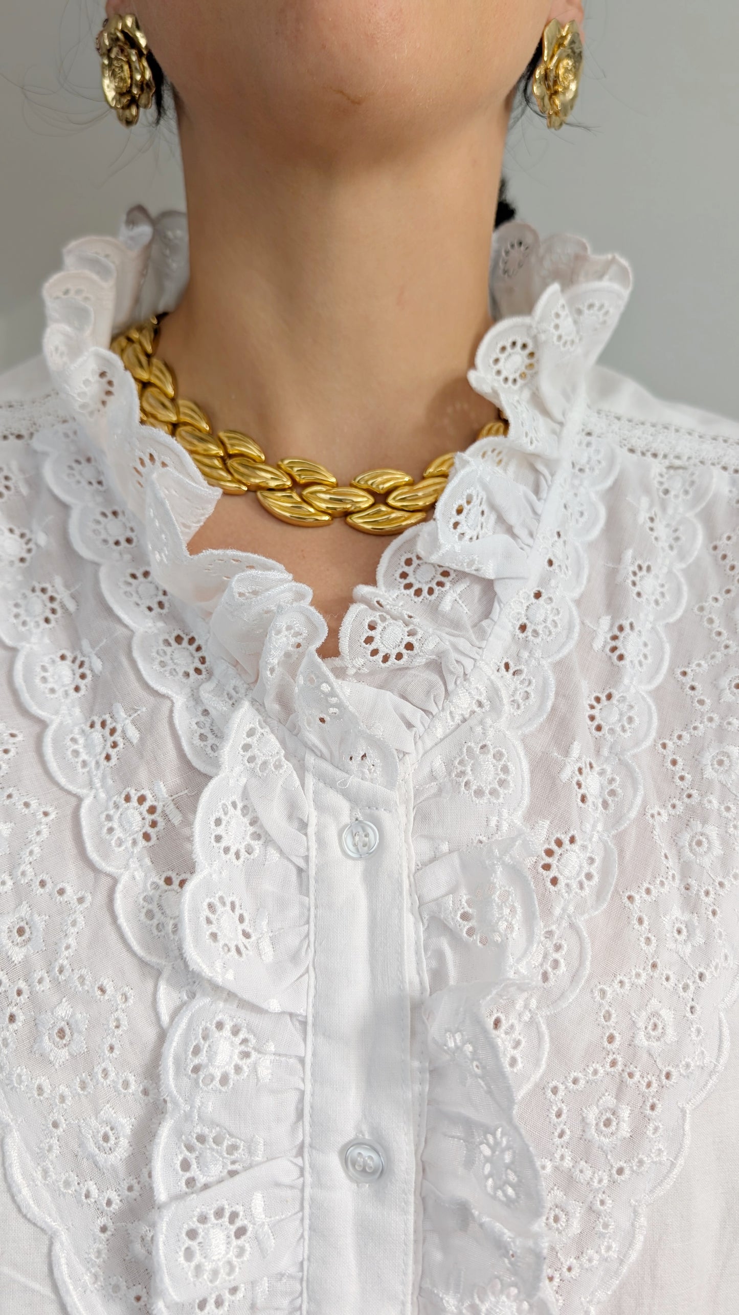 Blouse romantique coton T42-44