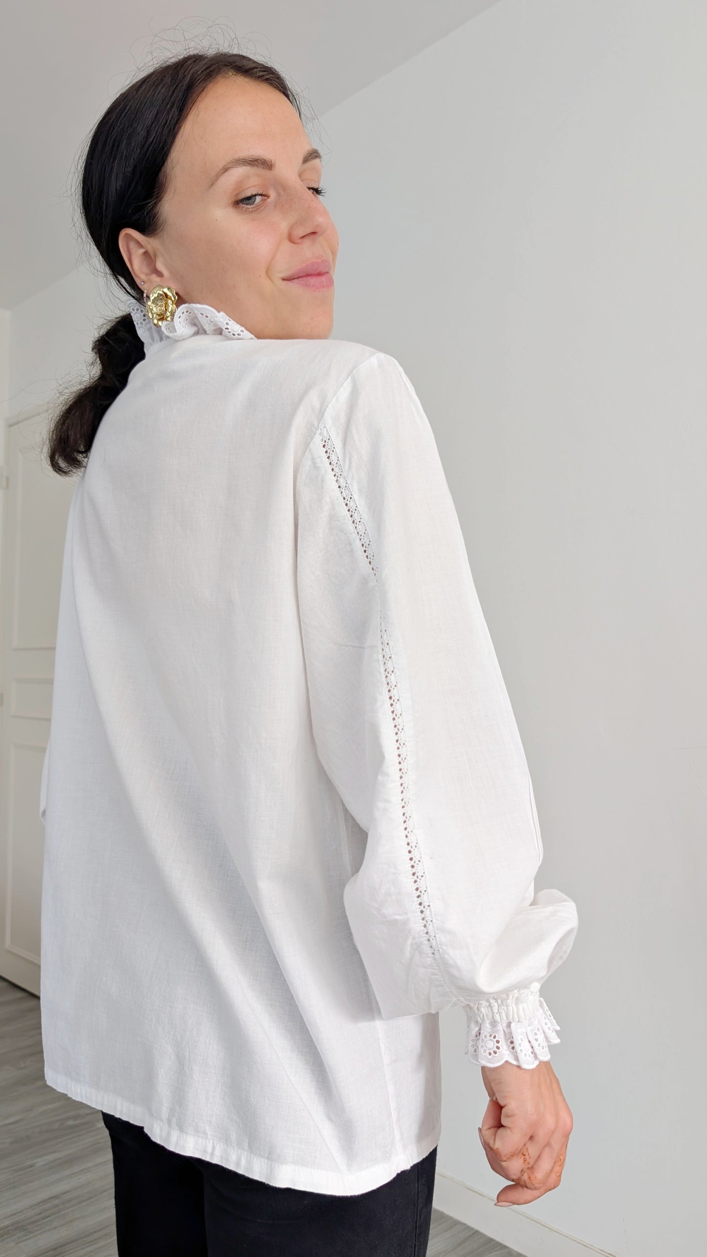 Blouse romantique coton T42-44
