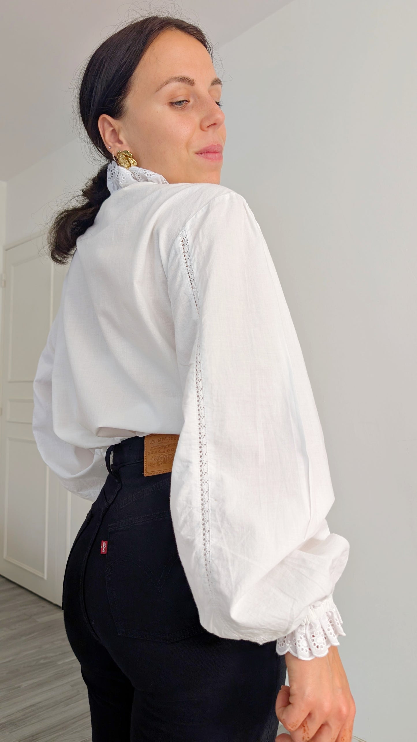 Blouse romantique coton T42-44