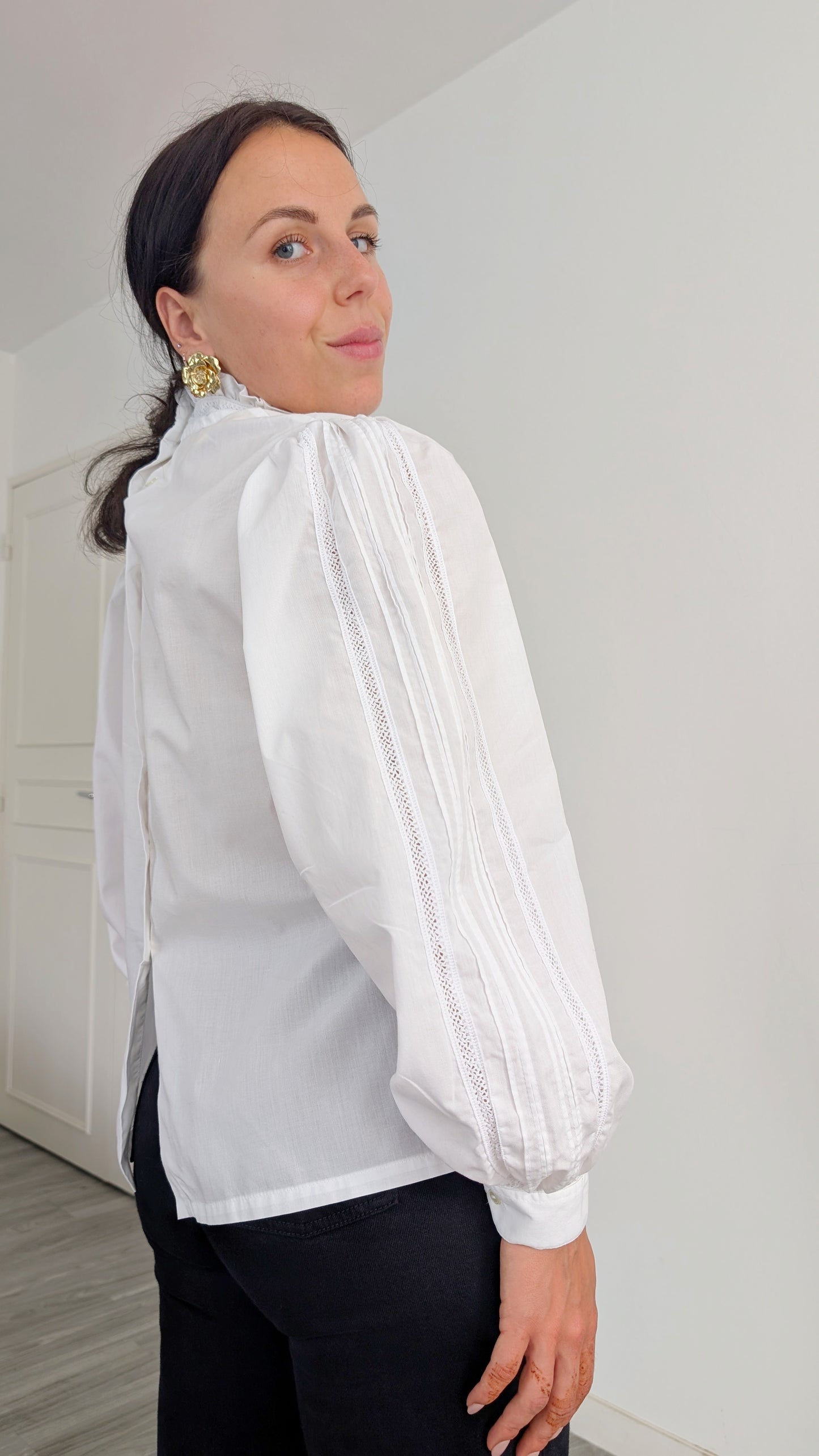 Blouse romantique coton T38